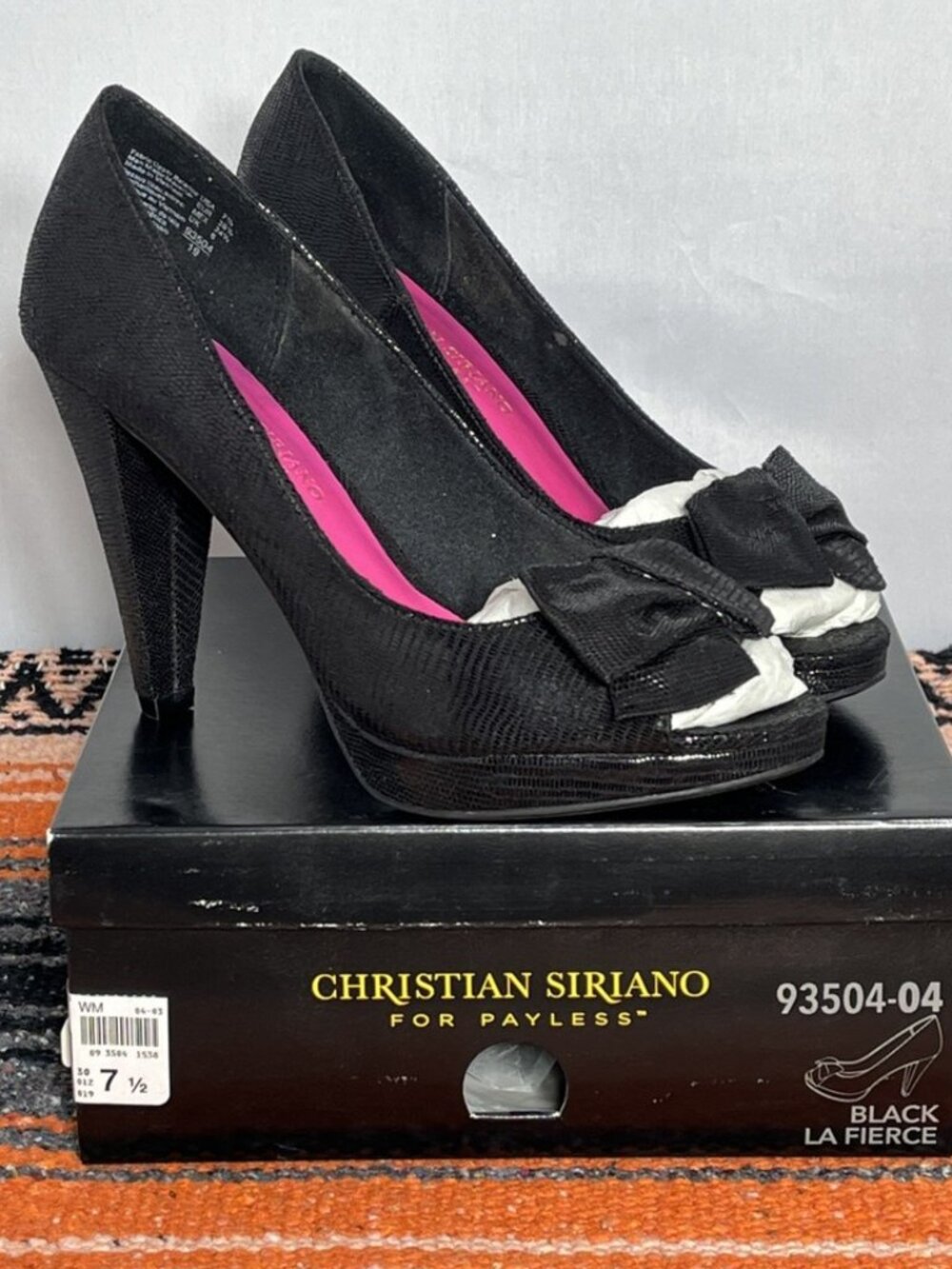 Christian Siriano for Payless - LA FIERCE - Black Shiny Pumps - Size 7.5 - NIB